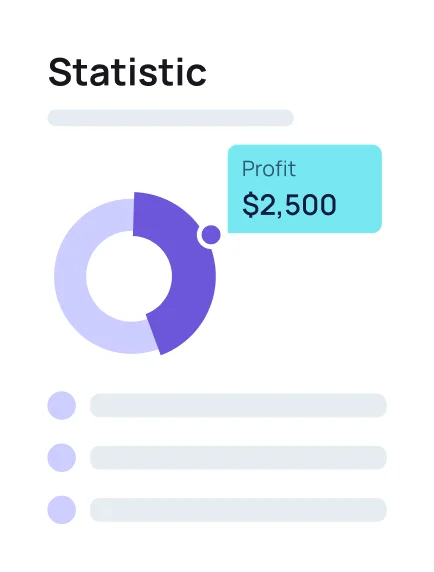 Gráfico de estadísticas y profit